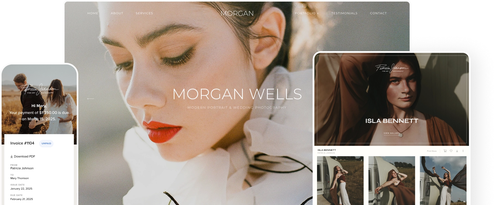 Start using Pixieset for free, and upgrade only if you need to. Design beautiful experiences like these wedding photographer websites, client invoicing, and online galleries.